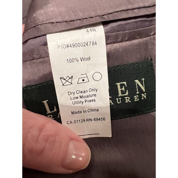 Ralph Lauren Mens Tweed Sport Coat 41 41R Plaid Jacket Blazer Wool Brown Tan - Picture 4 of 7